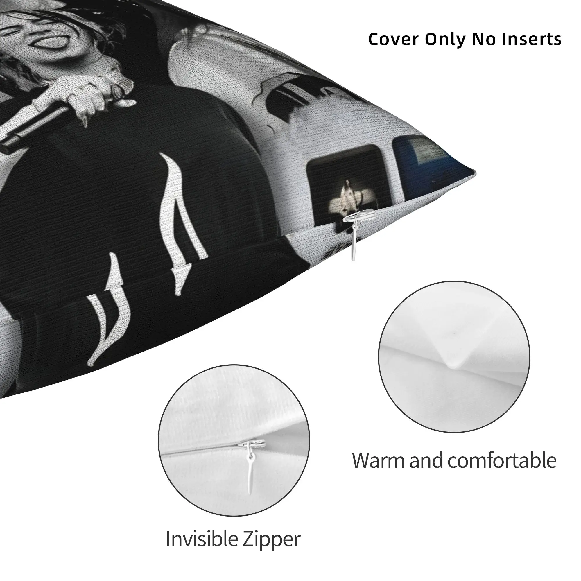 American Singer Tour B-Billie E-Eilish Square Pillow Case Cushion Covers Customized Polyester Decorative Throw Pillow Case Cover