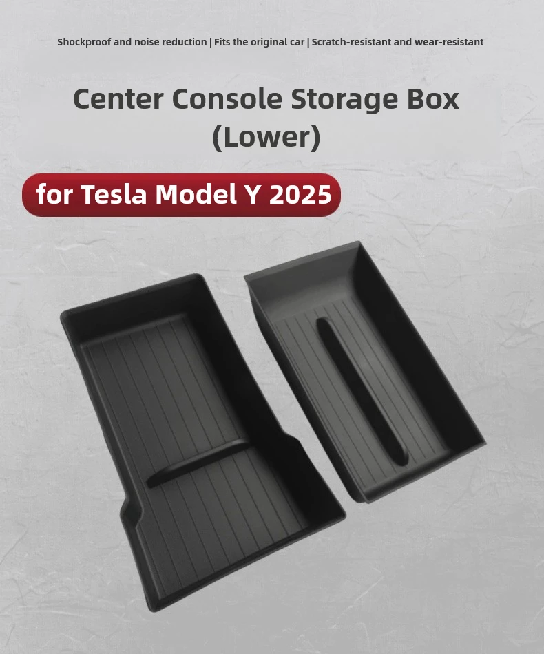 Für Tesla Model Y Juniper 2025 Mittelkonsole Aufbewahrungsbox Fach Modell 3 Highland 2024 Armlehnenbox Verstecktes Zubehör – Detail 10