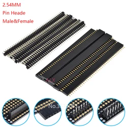 5/10Pcs 2.54mm 40 Pin 1x40 2X40 Single/Double Row Male Female 2.54 Pin Header PCB JST Connector Strip Right angle For Arduino