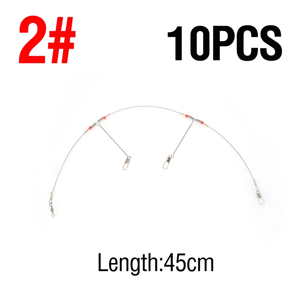 Fishing Balance Leader Wire 10 Pack Made of High Density Stainless Steel for Saltwater Surf Rig and Anti Tangling Use