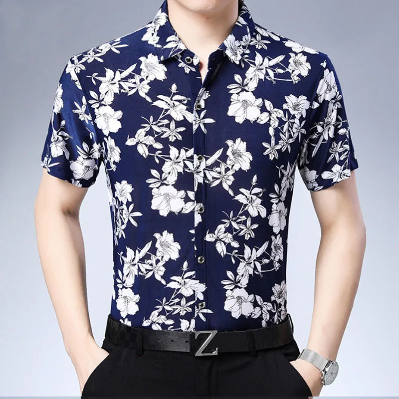 Summer Multicolor Printing Single Breasted Mens Designer Clothes 2023 New Male Clothes Streetwear T-Shirt Tops Trend Business