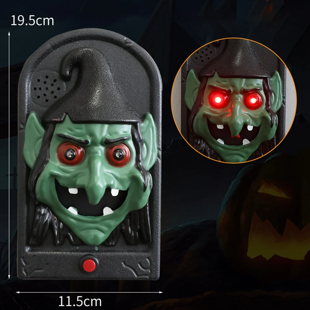 Funny Halloween Doorbell New Doorbell Contact Sounds LED Light Control Halloween Decorations C