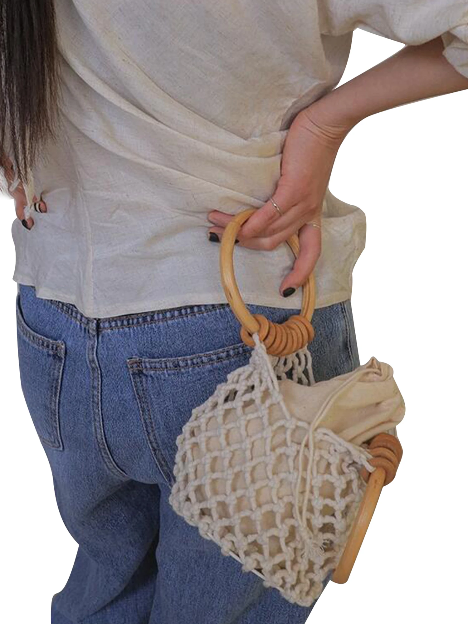 Stylish Boho Chic Shoulder Bag with Tassel Detail Trendy Rattan Crossbody Purse for Summer Outings and Travel