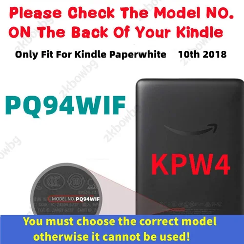 Imagen 2 del producto Funda desmontable magnética de cuero PU para Kindle Paperwhite 10th PQ94WIF 2018 lanzamiento 6 ''Ebike funda protectora tipo libro inteligente