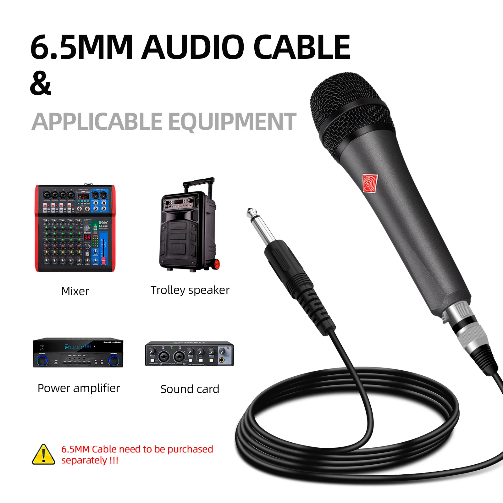 D86 Professional Wired Microphone Metal Mic 6.5 mm Personal Exclusive Microphone and Speaker For Karaoke