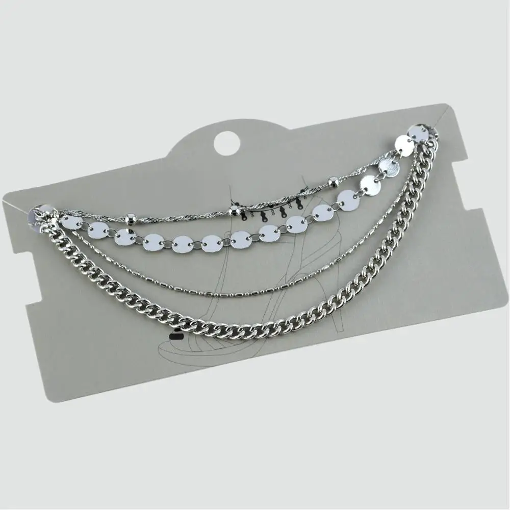 4'lü Luxury Sequin Anklet