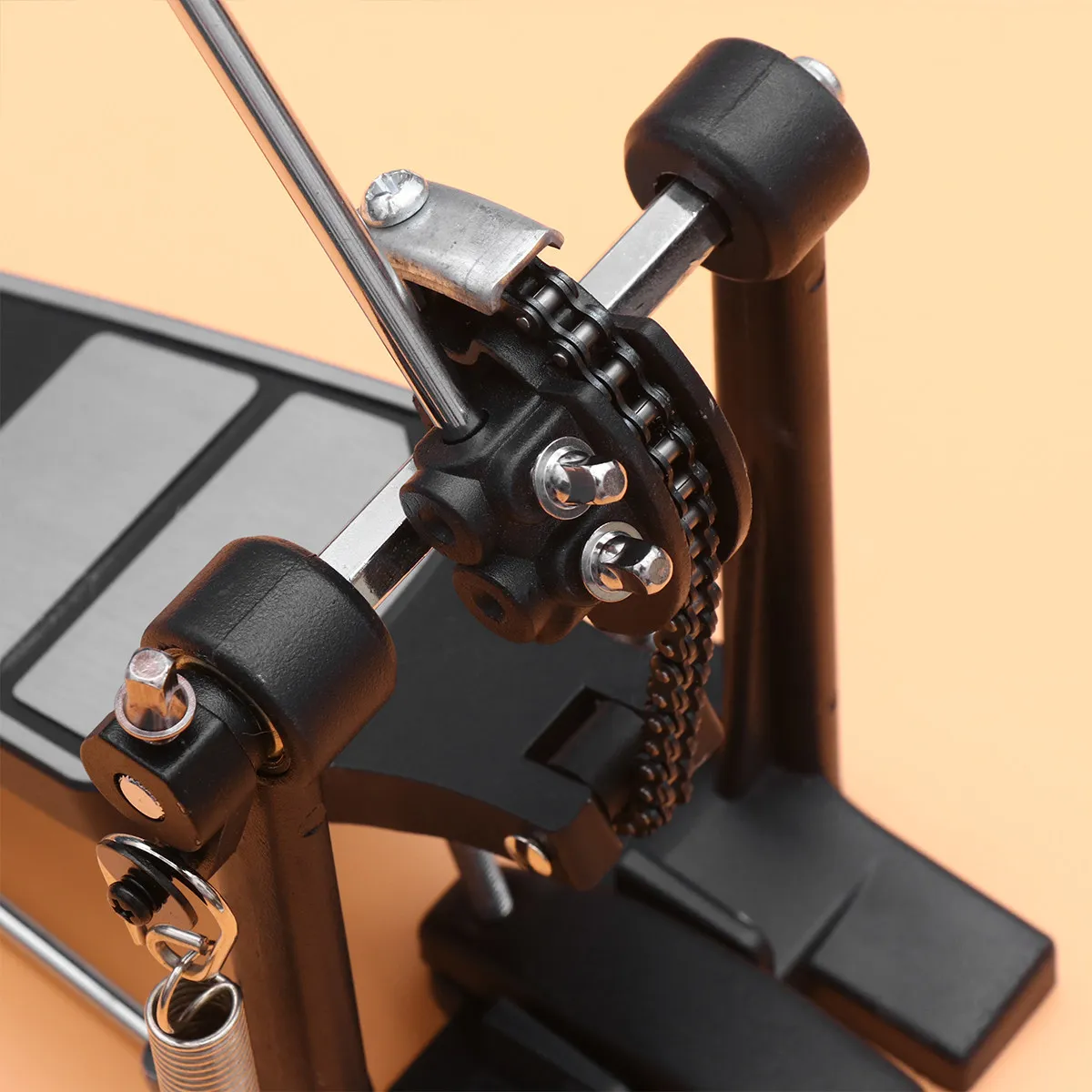 

Single Drum Set Pedal Metal Heavy Duty Drum Foot Pedal Replacement Quick Response Bass Kick for Drummers Single Foot Kick