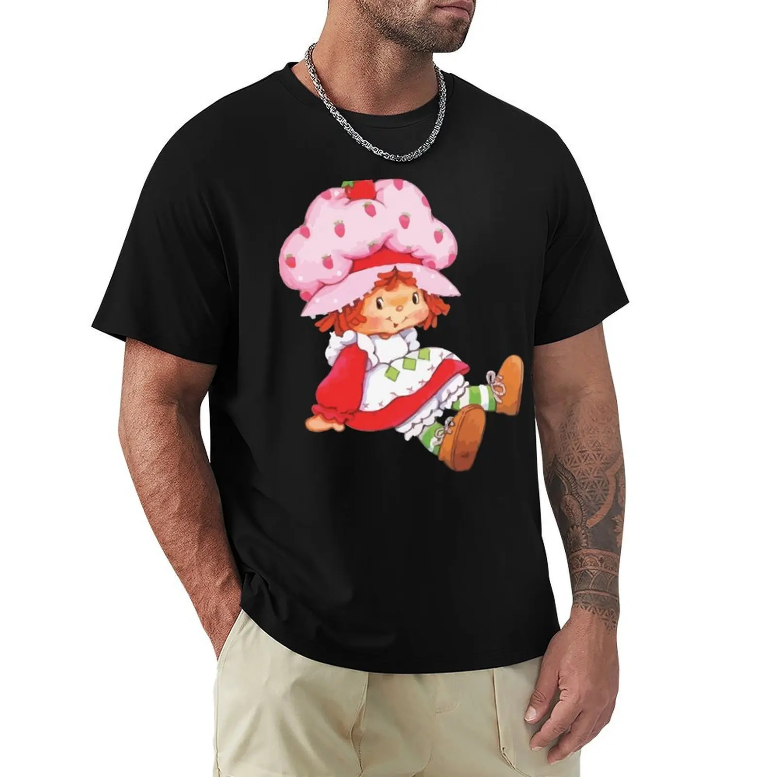 

Strawberry Vintage Retro 80s 1980s Cartoon T-Shirt boys animal print Luxury man T-shirts man men tshirt
