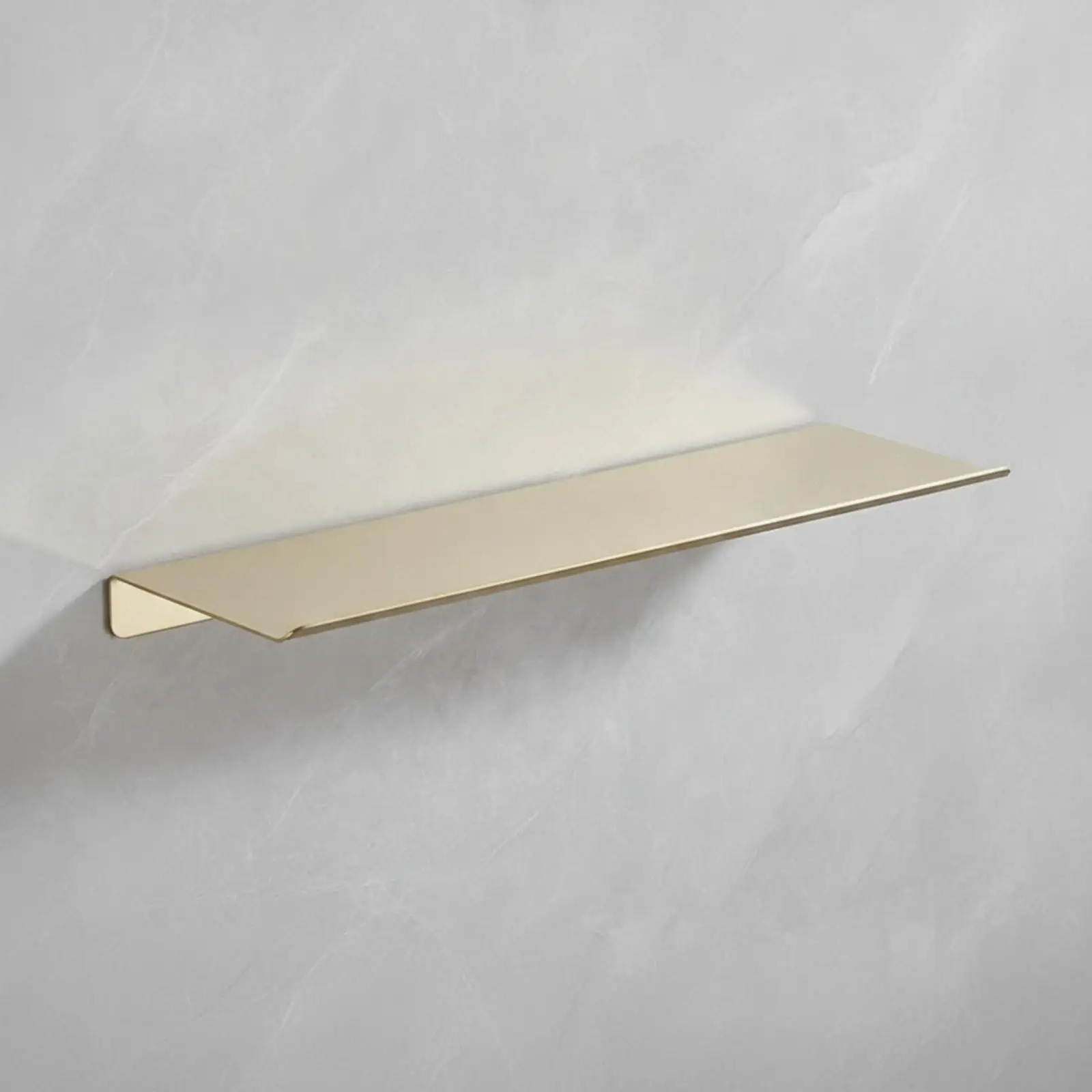 Wall-Mounted Bathroom Storage Shelf Space Saving Wall Mounted Storage Organizer Shelf Gold Brushed Finish Rust Resistant