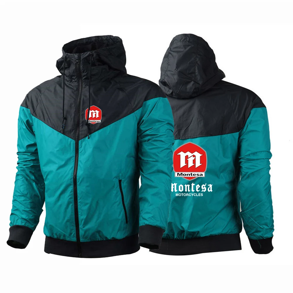 

Montesa Motorcycle 2024 New Stly Men's Printing Spring and Autumn Harajuku Zipper Breathable Five-Color Windbreaker Coats