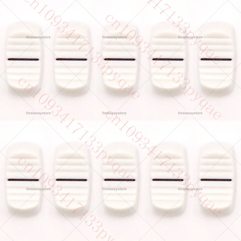 10pcs Fader Knob Cap 23.2mmLx12mmW For Behringer Mixer hole 4mm(White)