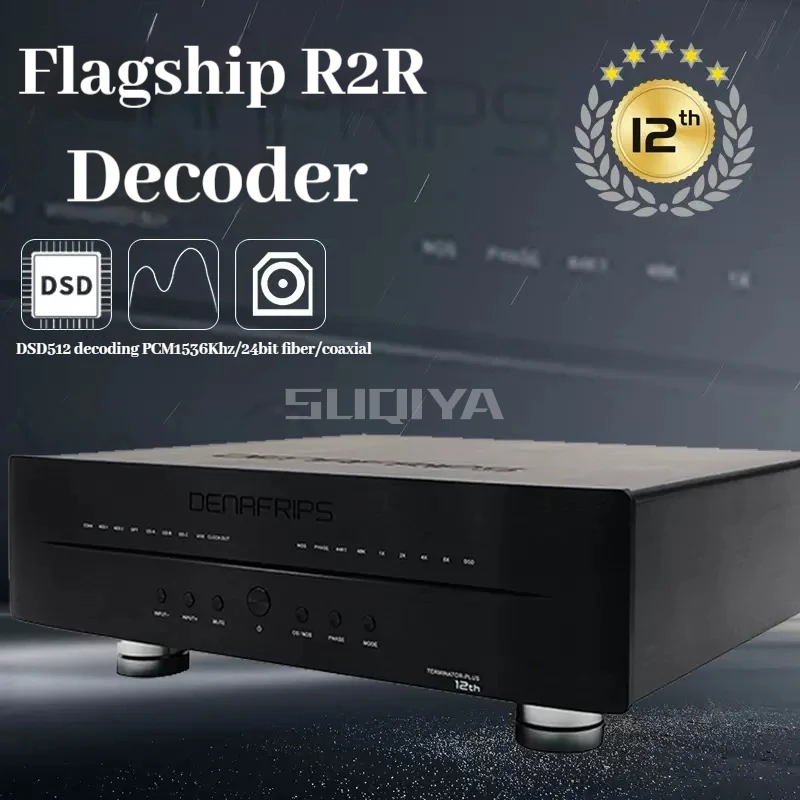 Decodificador Hi-End de Áudio Digital GAN, Arquitetura R2R + DSD, Ruído Ultra Baixo, Fonte de Alimentação Linear, Saída do Relógio