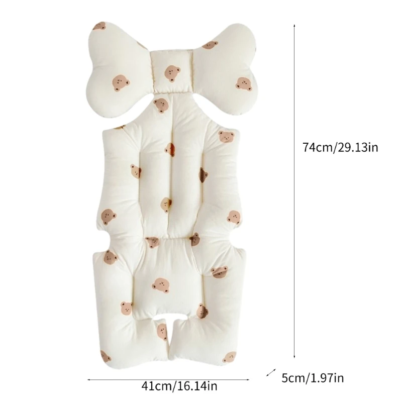 Cojín para cochecito bebé dibujos animados, cojín para asiento coche, protector para asiento infantil transpirable,