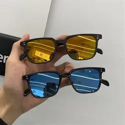 Gafas de sol cuadradas para hombre y mujer, lentes de sol Retro, Vintage, a la moda, para conductor