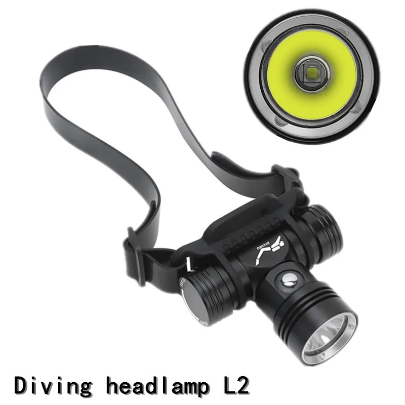 

LED Powerful Scuba Diving Headlamp 1000LM IPX8 Waterproof Headlight 3Lighting Mode Underwater 200M 18650 Battery Dive Head Torch