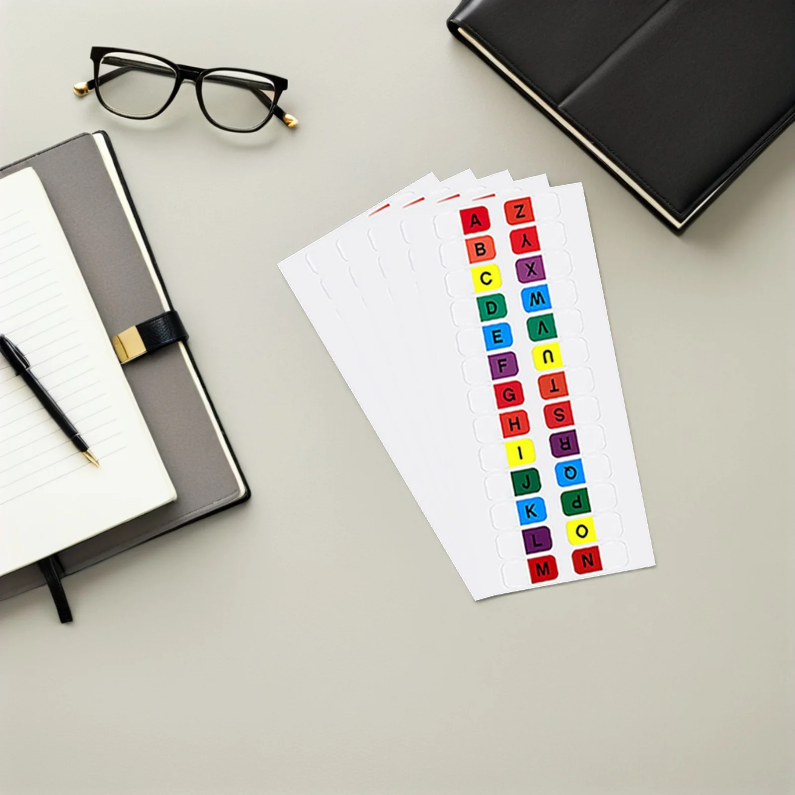 

10 Sheets Color Alphabet Sticky Tabs Index Labels Small Page Markers Book Notes Flags Notepad File Guides for Reading Study Work