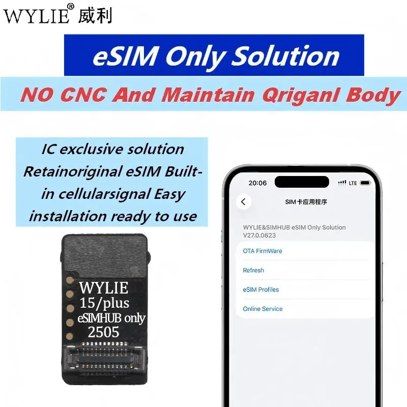 Wholesale WYLIE eSIM Unlock Flex Cable For iPhone 15 Pro Plus Promax SIM Lock Lossless Installation Compatible Global Carriers