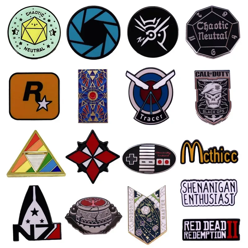 R Star Game Logo Metal Brooch Enamel Pins Various Originality Lapel Badge Denim Jacket Backpack Pin Decoration Given Fans Gifts