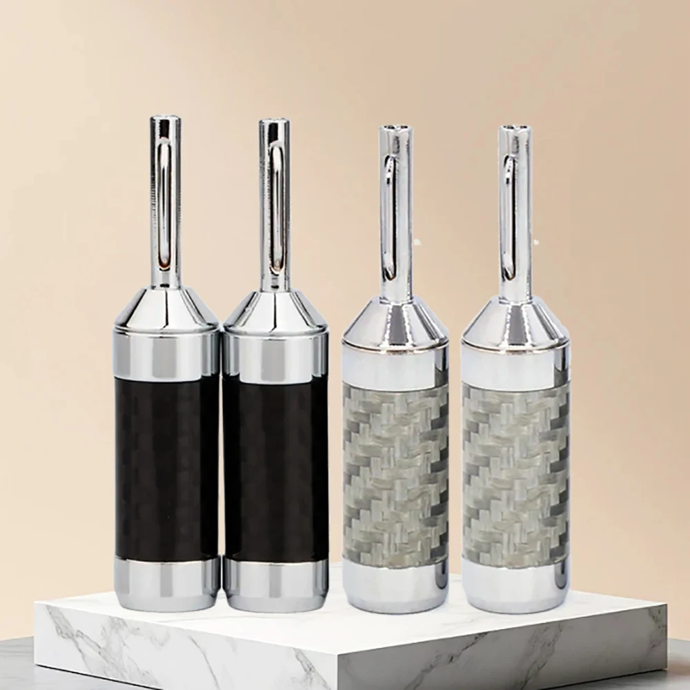 

Высококачественный кабель громкоговорителя, разъем типа «банан», высококачественное углеродное волокно, родиевое покрытие, разъем кабеля динамика