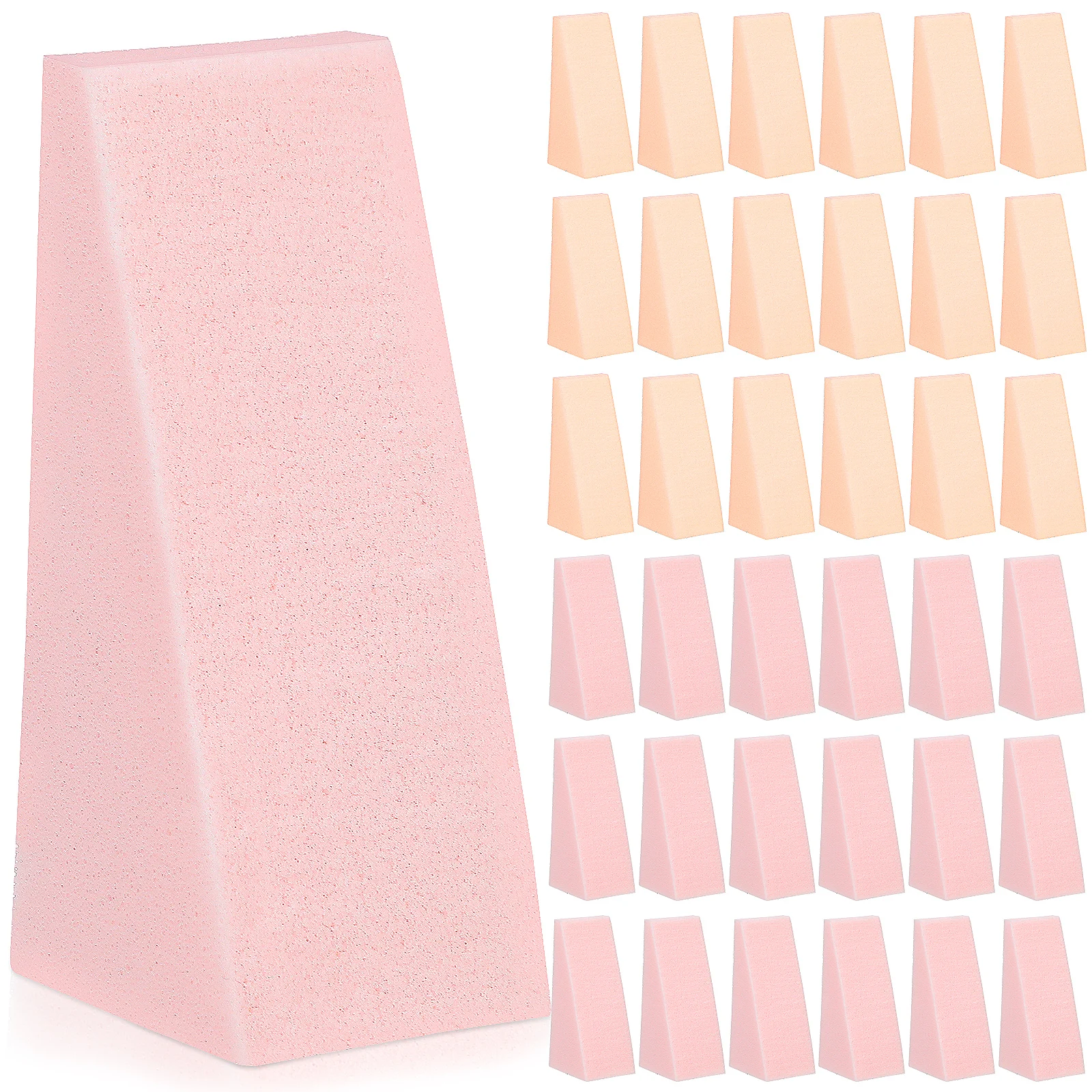 96 stuks make-up sponzen gezichtsfoundation bladerdeeg applicatorpads cosmetica set voor materiaal driehoekige vorm