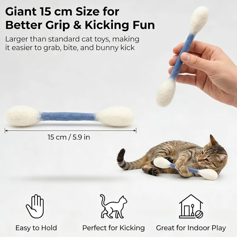 1/6 Piezas Juguete Interactivo para Gatos con Hierba Gatera, Ideal para Jugar en Interiores, Cuerda Duradera para Masticar, Juego Interactivo para Gatos, Regalo para Entusiastas de los Gatos