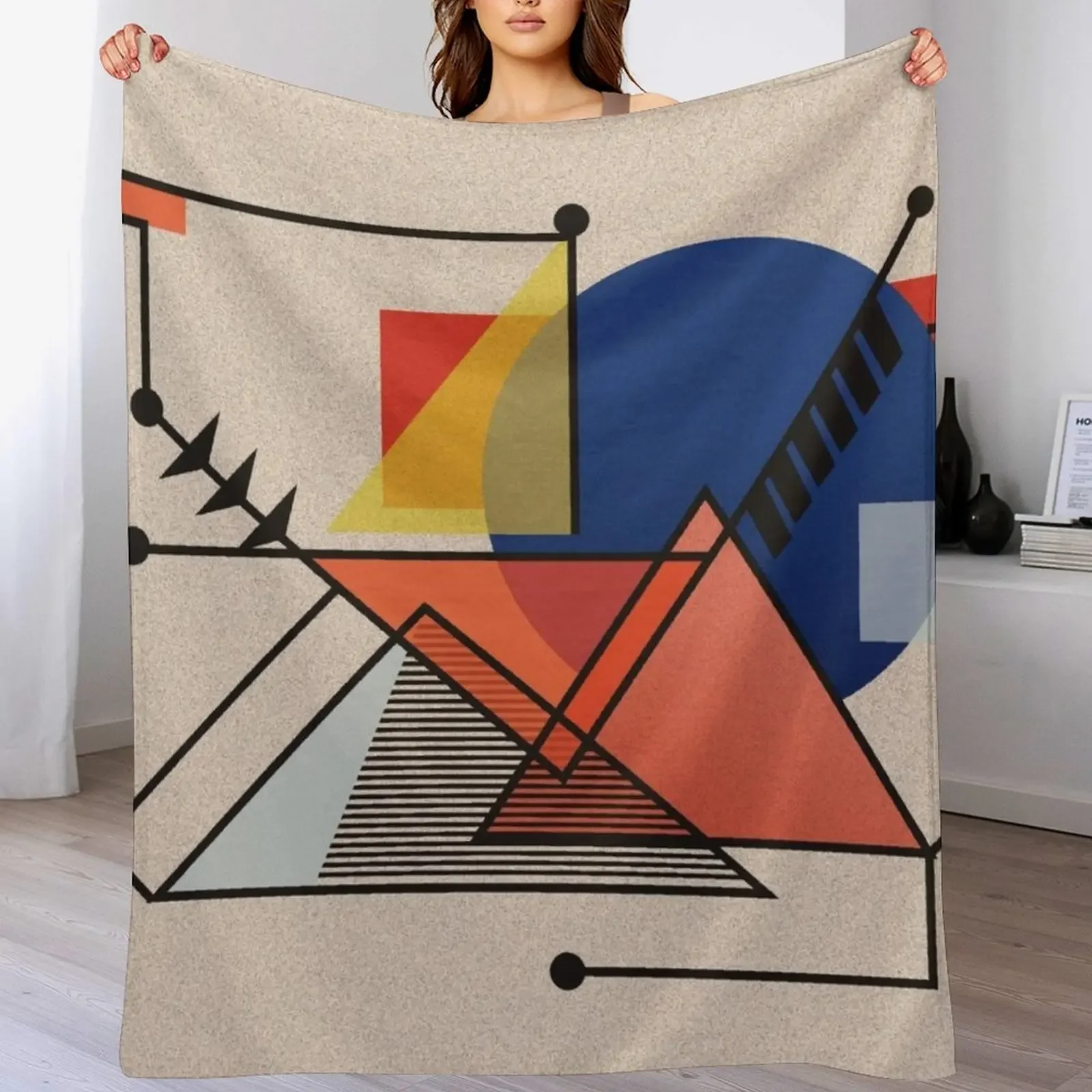

Midcentury Modern Abstraction Throw Blanket Soft Decorative Sofas wednesday Blankets