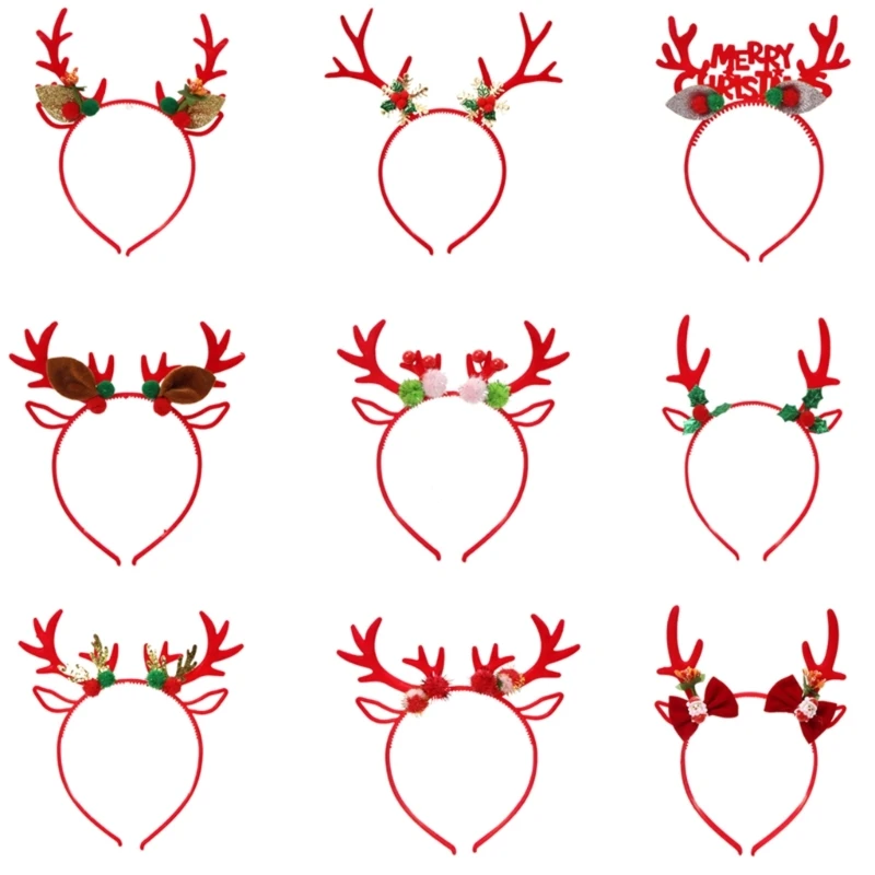 

New Popular Christmas Hairhoop Holiday Accessory Adult Children Reindeer Headband
