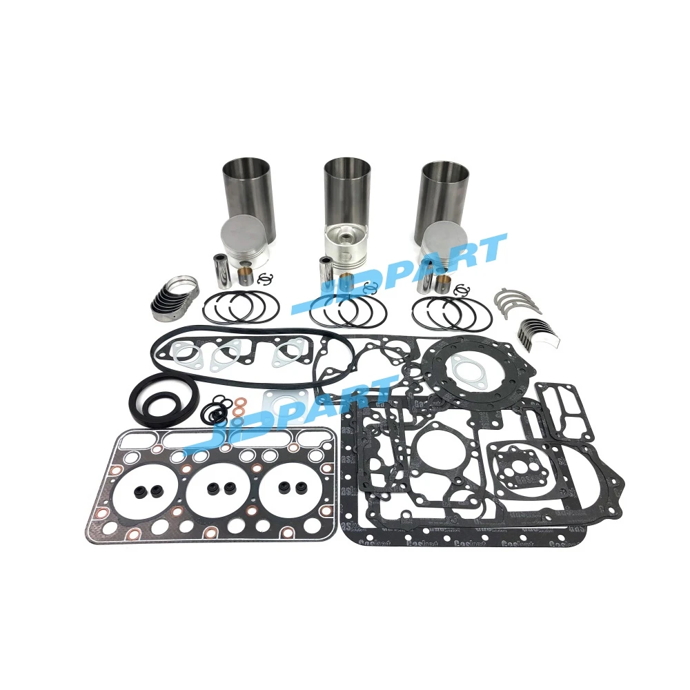 Cylinder Liner Kit With Gasket Set Bearing For Kubota D1301 Excavator Engine Parts