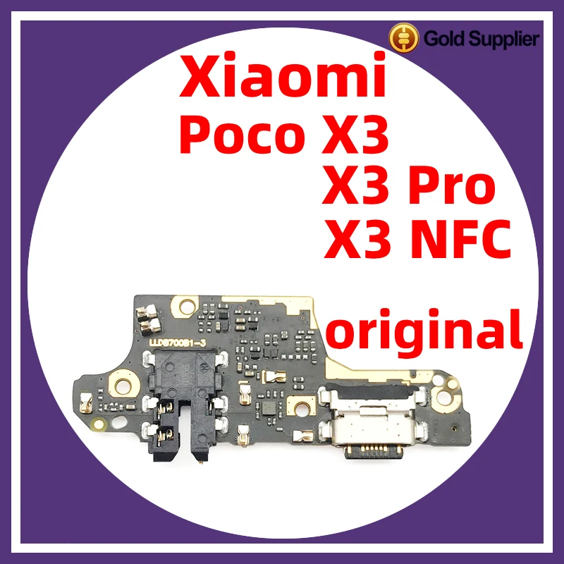 

original For xiaomi poco x3 x3 pro x3 NFC X3pro Dock Connector USB Charger Charging Port Flex Cable Board Replacement