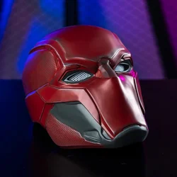 Red Hood maska filmowa złoczyńca Cosplay nietoperz Red Hood kask mężczyzna na całą głowę żywiczny rekwizyt przebranie na karnawał replika fantazyjny ozdoby do włosów imprezowe