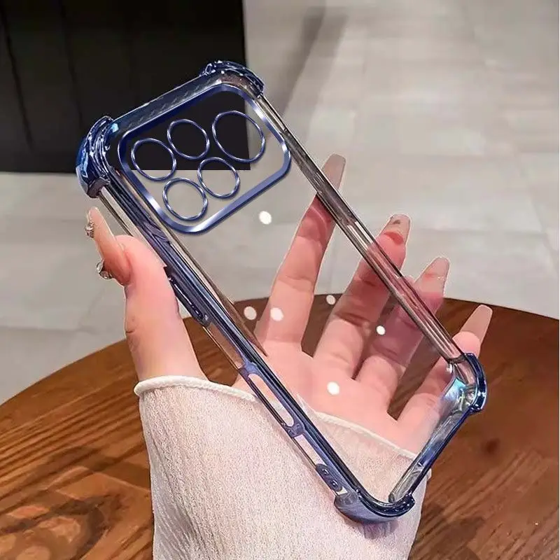 Für POCO F9 Ultra Vier-Ecken-Anti-Schock-Beschichtungshülle für Redmi K100Pro Max Objektivschutzfolie Weiche Silikon-Stoßfeste Abdeckung