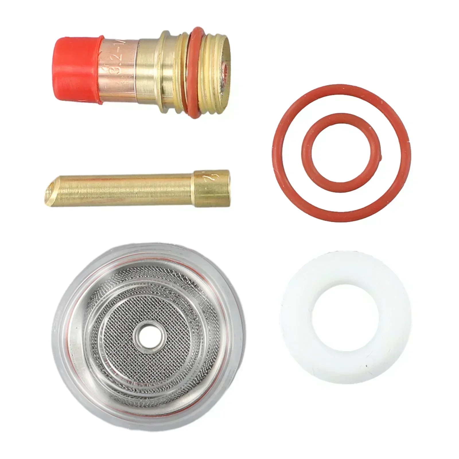 6PCS TIG WP Welding Torch Kit Torch Gas Lens Collet Glass Cup For WP‑17/18/26 2.4mm Tungsten Needle Welding Equipmen