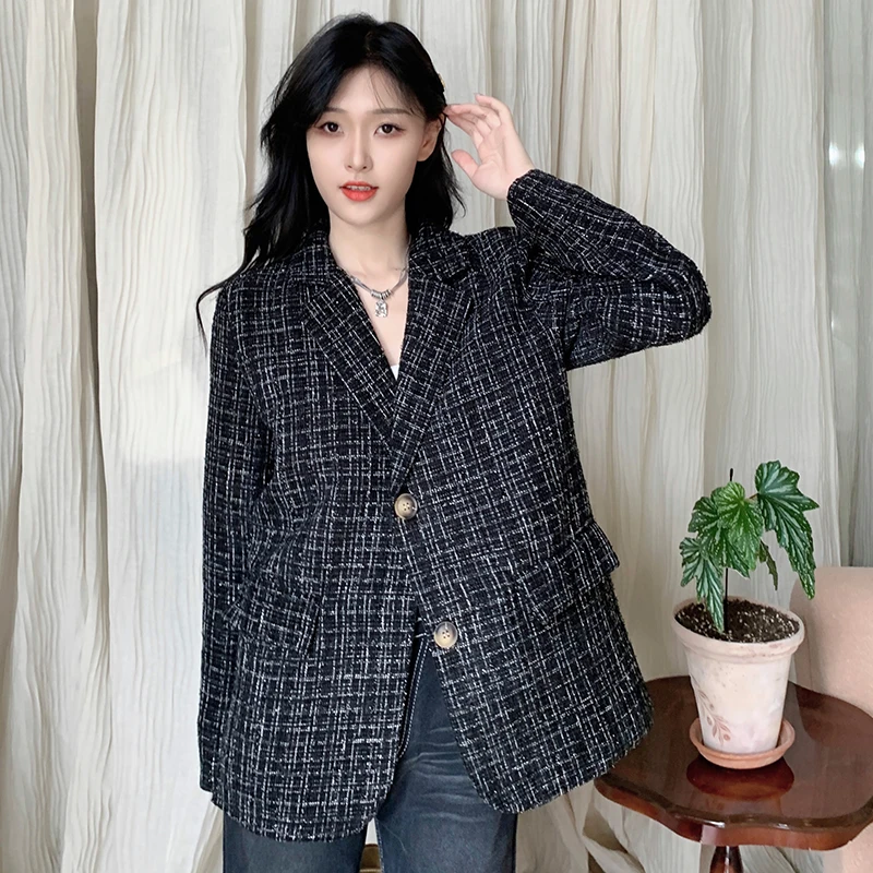 

Real Shot Real Price! Chic Style Suit Jacket Autumn New Design Sense Niche Ins Loose Versatile Suit Top Women Female Office Lady