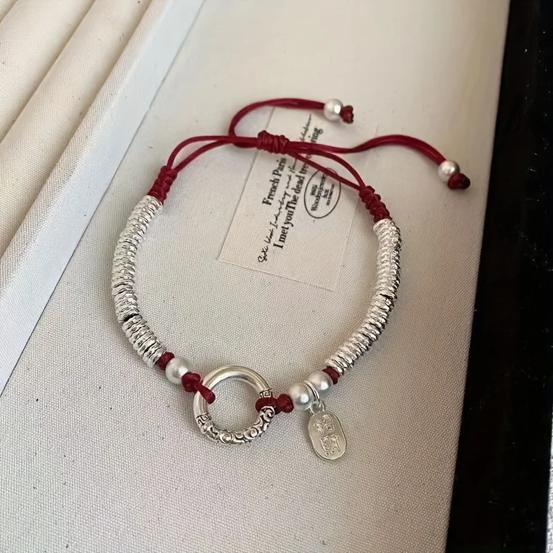 925 silver Ping An wealth accumulation bracelet, suitable for Mother's Day and graduation season gifts