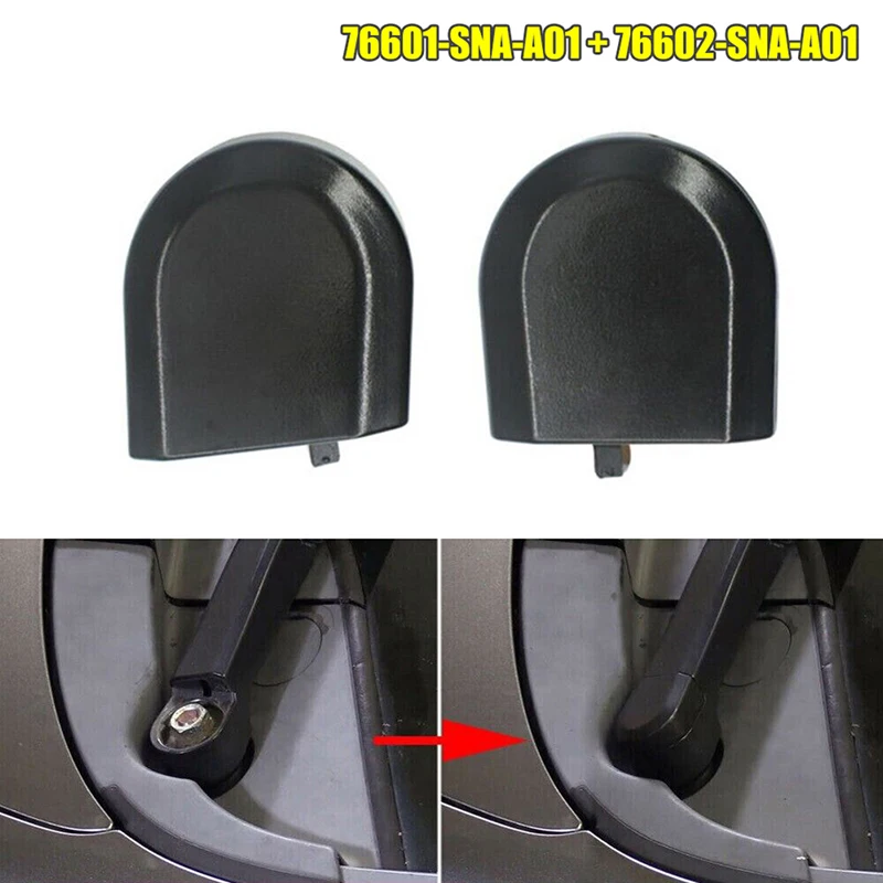 2pcs Car Front Windshield Wiper Arm Nut Covers For Honda Civic 4Door FA1 FD1 FD2 2006-2011 76602-SNA-A01 Replacement Accessories