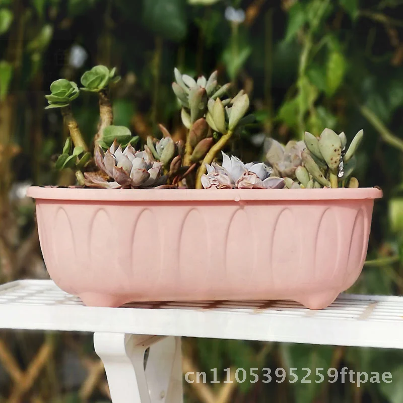 Thickened Resin Flower Pot Panda Design Rectangular Vegetable Balcony Planting Box Plastic Pot Holder Long Plant Container