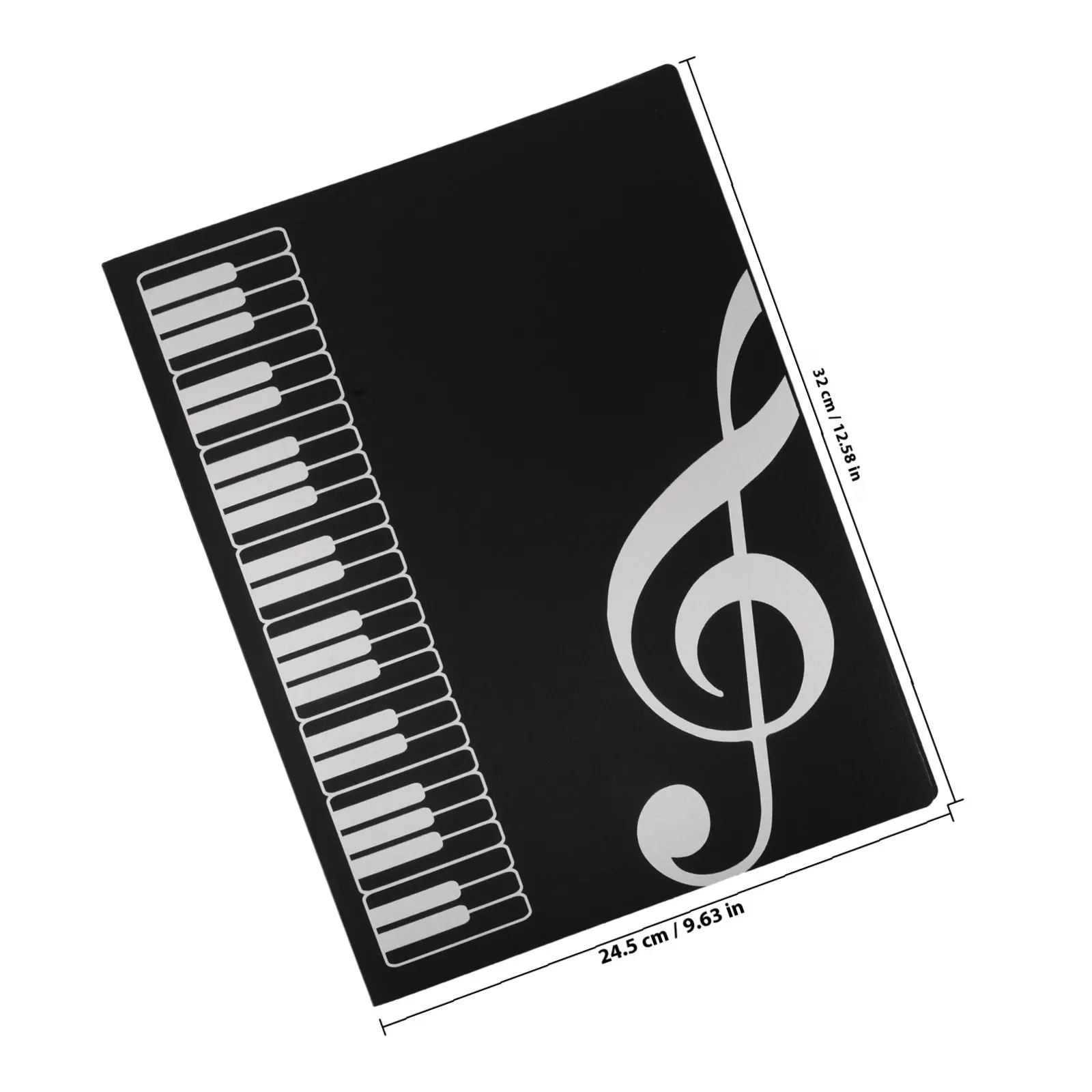 Piano Sheet Music Binder Matte Finish Large Capacity Pages Choir Band Flip Folder Music Storage Organizer Case