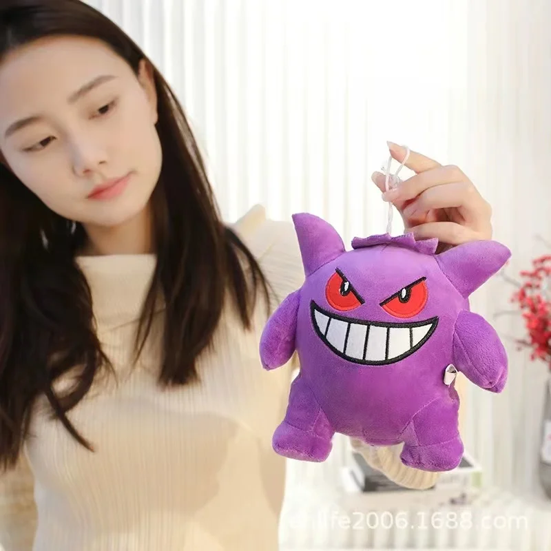 Desenhos animados de tamanho grande Pokémon, Gengar, monstros de bolso recheado, modelo infantil, presente de aniversário, 20-60cm