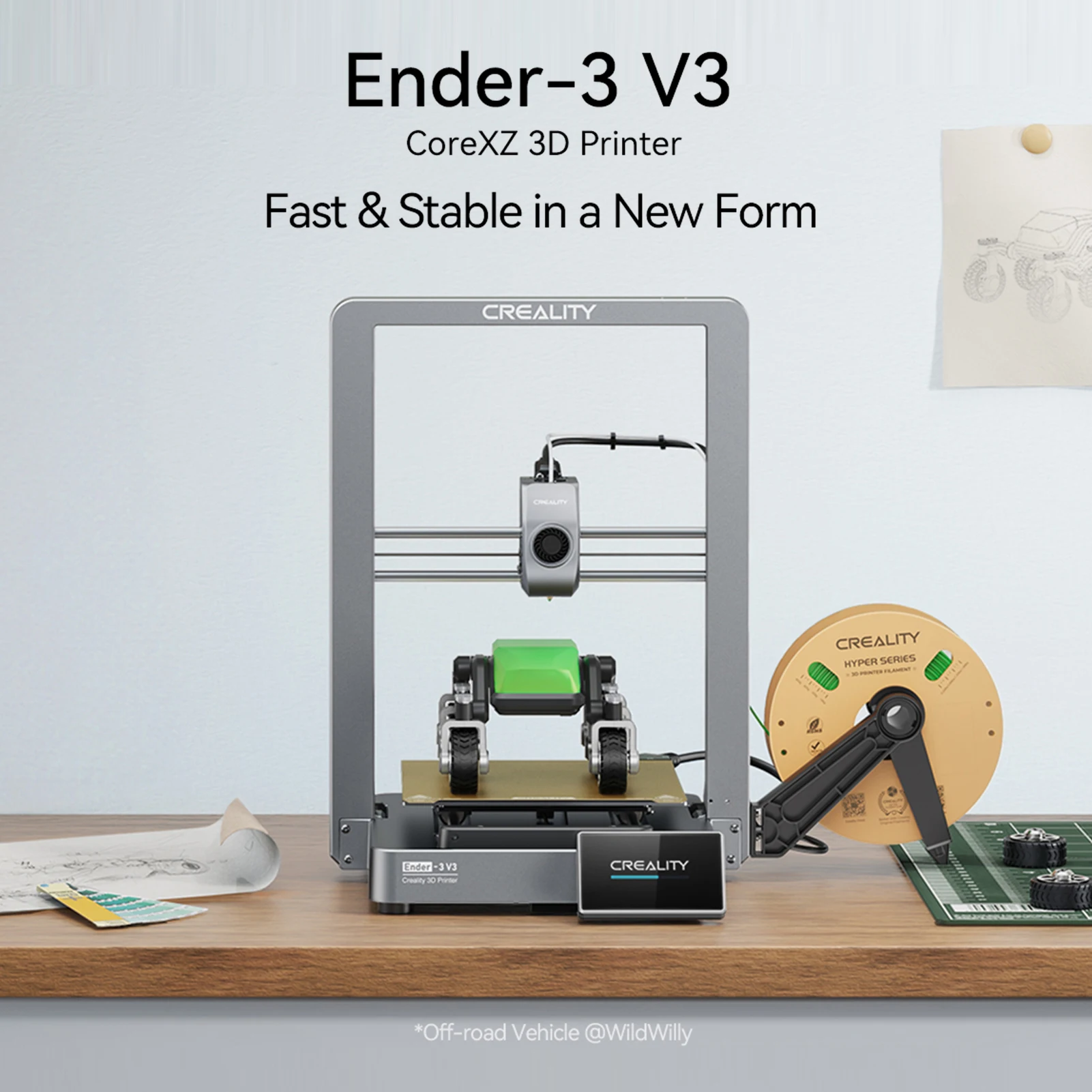 Creality Ender 3 V3 All Metal 3D Printer 600mm/s CoreXZ Motion System Self-Test Dual Z-axis Double Linear 220*220*250mm Build