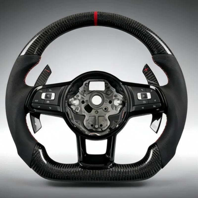 Car Steering Wheel Carbon Fiber Leather  CC Magotan Golf  Sagitar Lamando Car Interior Accessories For Volkswagen Passat