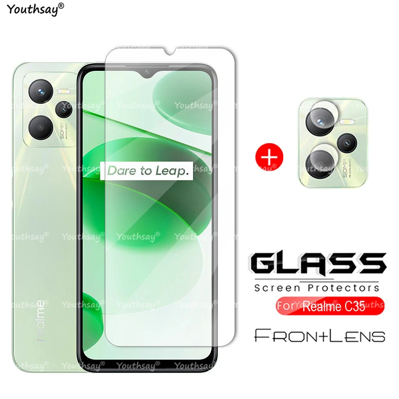 

For Realme C35 Glass Protector Film Realme C35 C25 C25Y C21 C21Y C11 C12 Tempered Glass Screen Lens Camera For Realme C35 Glass