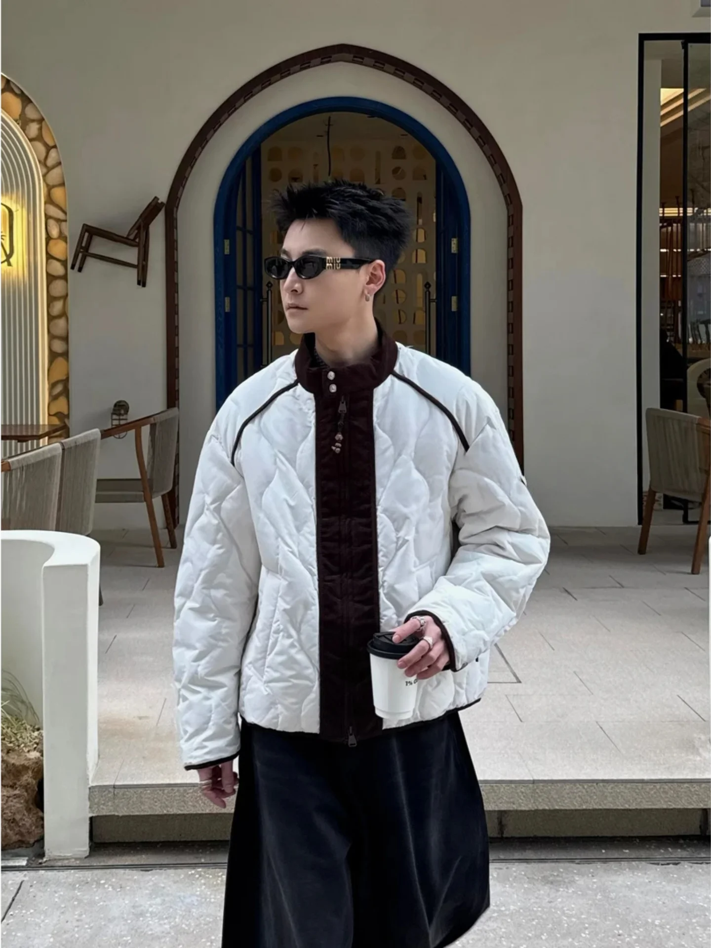 

Модная повседневная куртка из вельвета с лоскутным узором и хлопковой подкладкой, легкая, для весны, осени и зимы