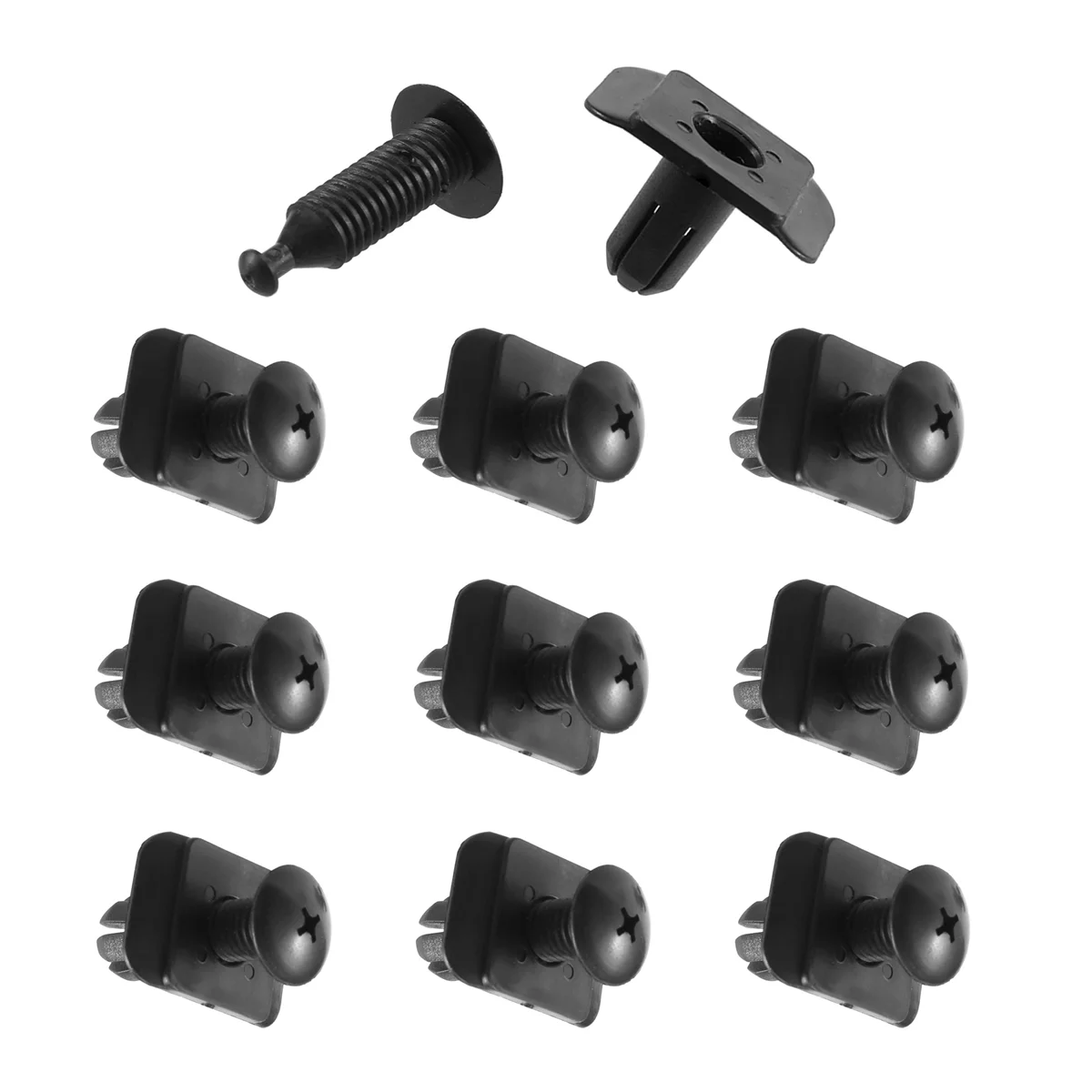 펜더 라이너 패스너 리벳 푸시 클립 리테이너, 마쓰다 323 626 929 CX-9 Miata Millenia MPV MX-3 MX-6 블랙, 10 개