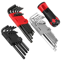 36 PCS Allen Wrench Set Long Arm Ball End Hex Key Socket Head Screw Wrench Multi-size Internal Hexagonal Spanner Inch/ Metric