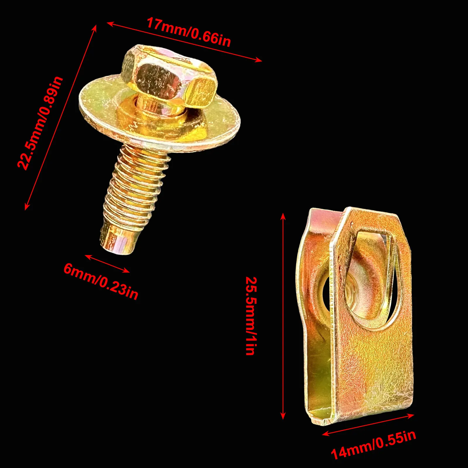 Motore universale sotto la copertura sottoscocca paraspruzzi protezione paraurti parafango fodera cappuccio scudo bulloni M6 clip dado a U
