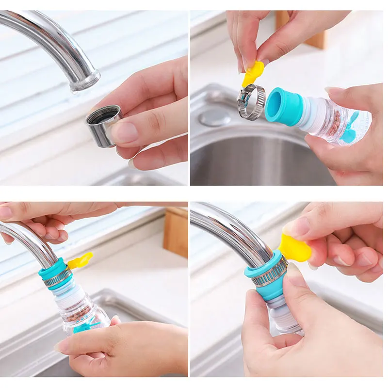 360 Degree Rotatable Spray Head Tap Durable Faucet Filter Nozzle 3 Modes Kitchen Gadget Nozzle Tap Filter Faucet F132