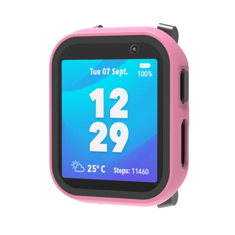 حافة صلبة قذيفة كامل الشاشة الزجاج حامي فيلم إطار الحال بالنسبة Xplora X6 لعب الطفل ساعة ذكية الغطاء الواقي الملحقات