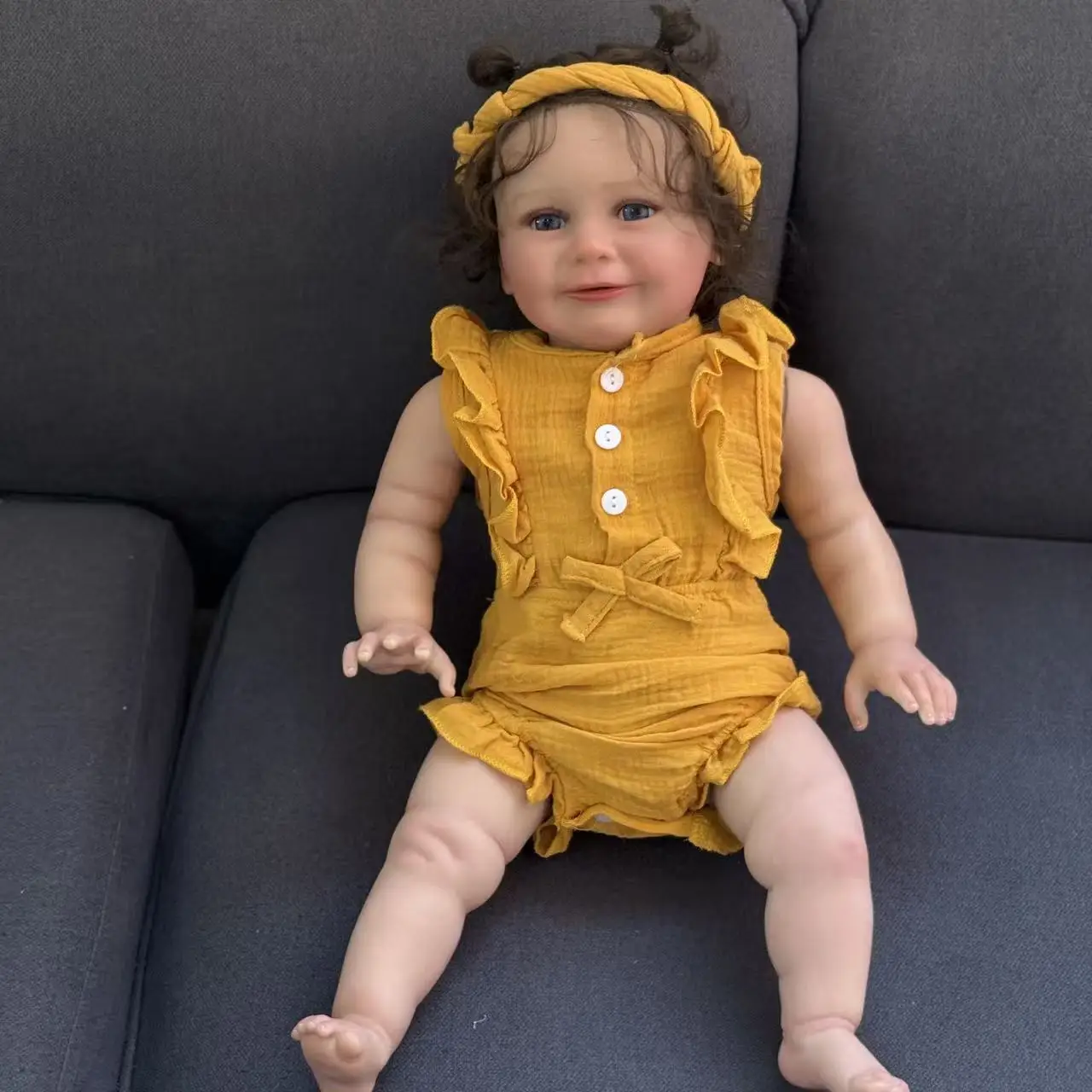 Zoe zachte stoffen lichaam 24 inch handgeworteld haar levensechte peuter herboren pop echte foto's meerdere lagen schilderen met zichtbare aderen