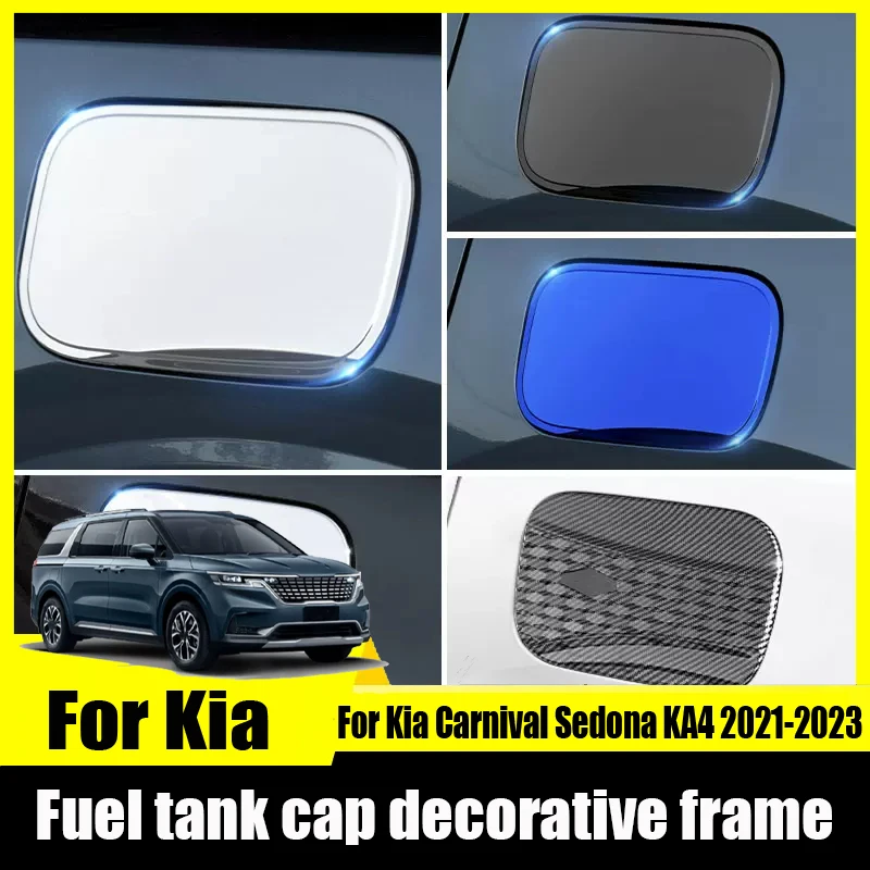 

For Kia Carnival Sedona KA4 2021 2022 2023 ABS Stainless steel fuel tank cap sticker decorative frame protect modification
