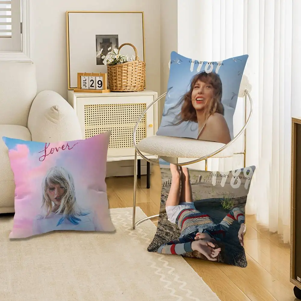 Singer T-Taylor-S-Swift-ES T-TTPD Pillowcase toon Gift Cushion Cover Bedroom Home Sofa Chair Seat Decor pillow case
